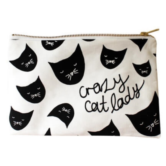 Crazy Cat Lady canvas zippered pouch, Zane Products fabric pouch - Picture 9 of 9